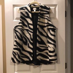 Chico Wool/polyester zebra stripe vest